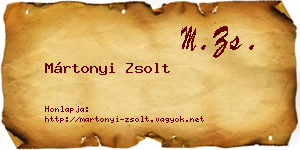 Mártonyi Zsolt névjegykártya